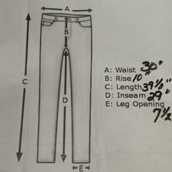 Wrangler Slim Straight Blue Jeans Tag 32/30 (Actual 30/29) - Picture 11 of 11